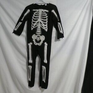 Black Skeleton Halloween Costume Without Skull, Gloves and Feet | Kids 8-10